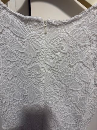 Vestido blanco encaje niña C&A