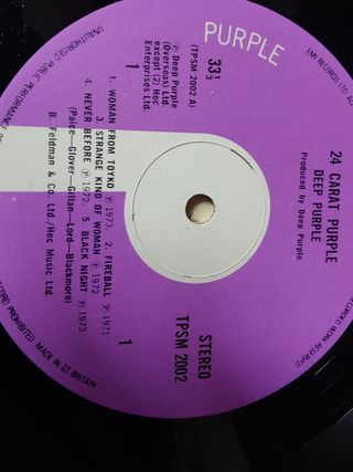 Vinilo Deep Purple 24 Carat Purple
