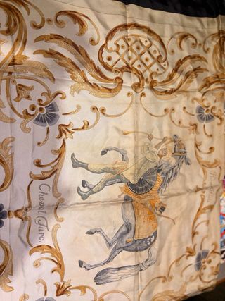 Foulard Hermes Beige e Oro