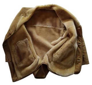 Abrigo Real Shearling Piel Girada Vintage Talla M