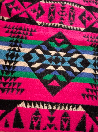 Alfombra Navajo lana vintage multicolor