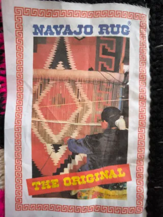 Alfombra Navajo lana vintage multicolor