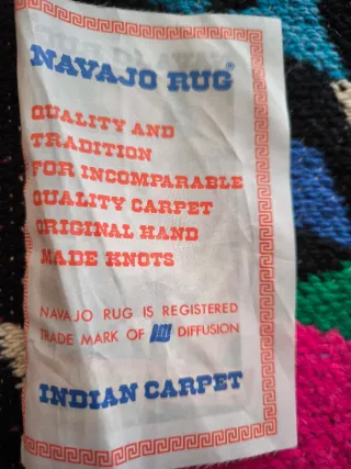 Alfombra Navajo lana vintage multicolor