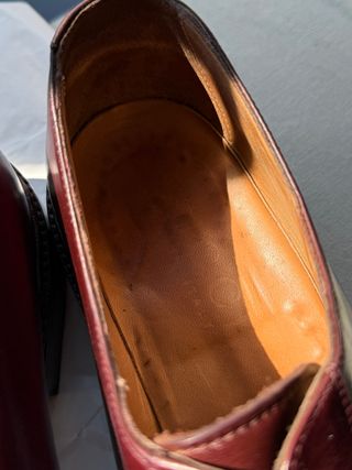 Gucci Blucher en piel burdeos - lujo vintage -43.5