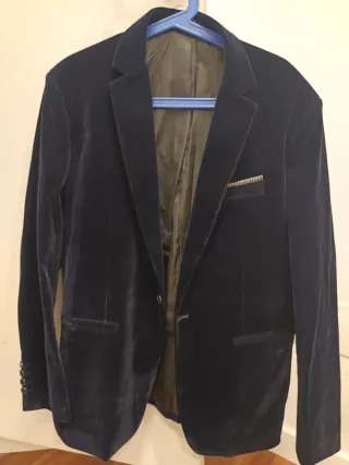 Chaqueta Terciopelo Azul Marino Caballero
