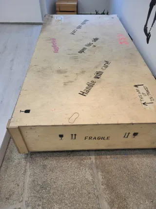 Caja de Pino para Transporte de Obras de Arte
