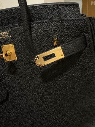 Bolso  Negro Piel Dorado