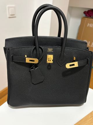 Bolso  Negro Piel Dorado