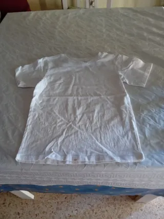 Camiseta blanca niño 5-6 años