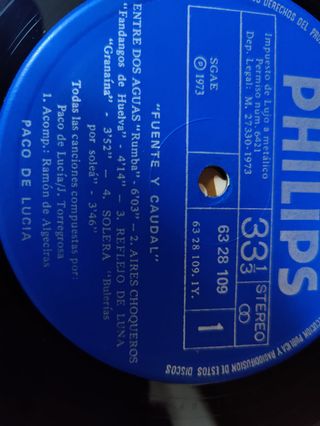 Vinilo Paco de Lucía - Fuerte y Caudal
