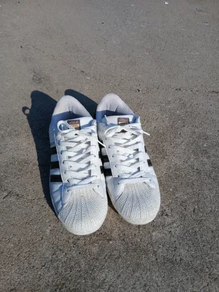 Zapatillas Adidas Superstar Blancas Negras talla40