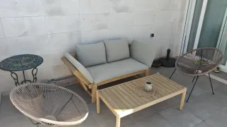 Conjunto Sofá y Mesa Sklum Beige/Marrón