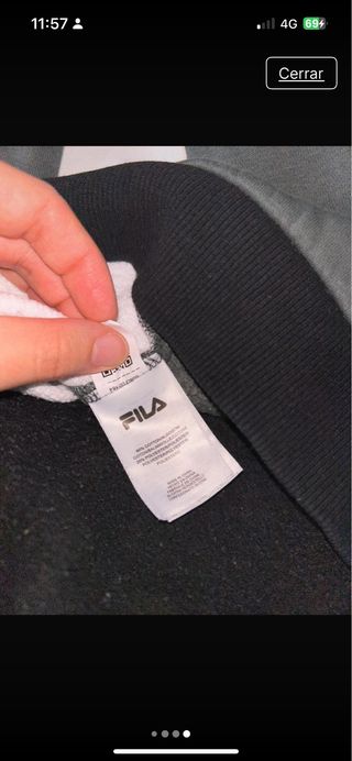 Sudadera Fila Gris y Negra