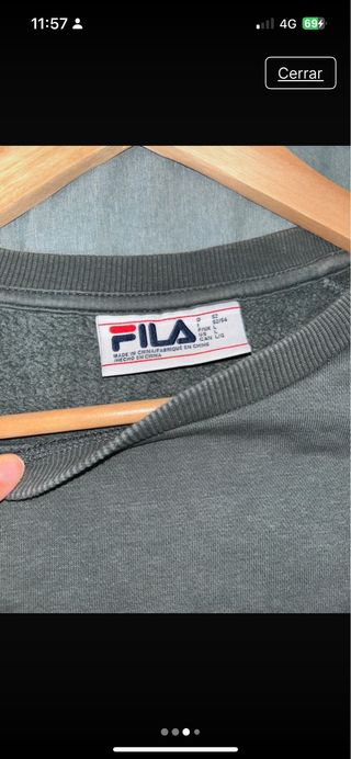 Sudadera Fila Gris y Negra