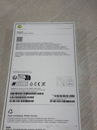 iPhone 17 256GB Blanco nuevo
