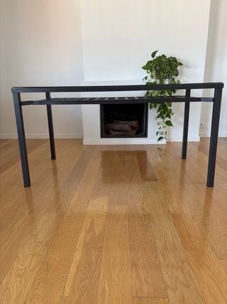 Mesa comedor IKEA forja y cristal