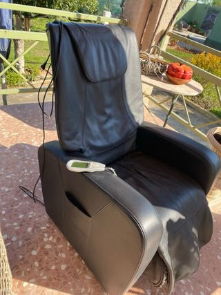Sillón de cuero eléctrico con masaje