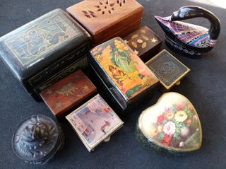 Lote 10 cajitas pastilleros vintage