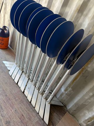 Mesa Alta Bar Madera Azul