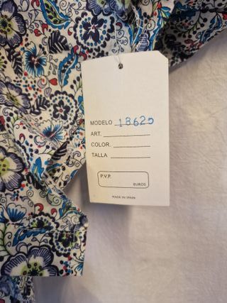 Camisa estampada manga larga talla M