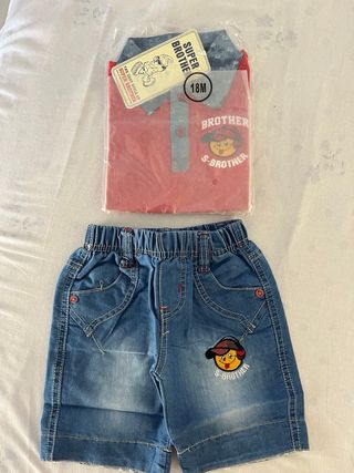 Conjunto polo y vaquero bebé 18 meses