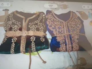 Trajes Caftán Bordados Verdes y Azules