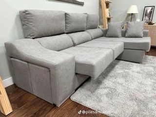 Sofá chaise longue 2,60m gris