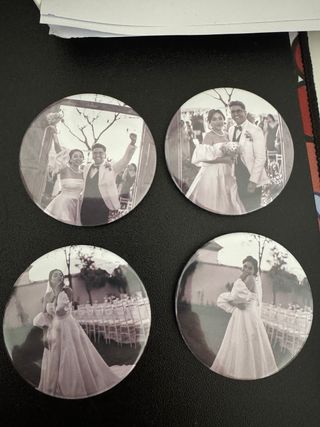 10 Imanes o chapasPersonalizados con Fotos 5x5cm