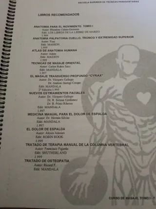 Curso de masaje tomo I y libro de anatomía