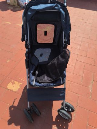 Carrito para mascota azul y negro