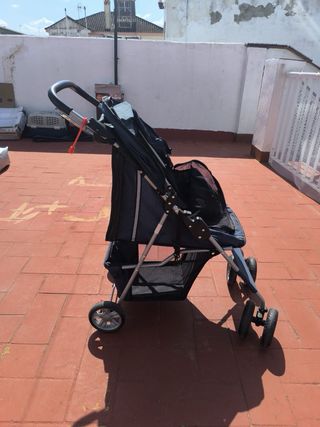 Carrito para mascota azul y negro