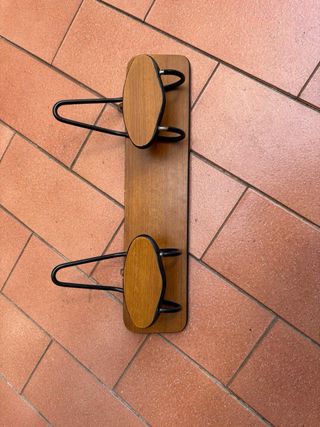 Appendiabiti vintage legno e metallo