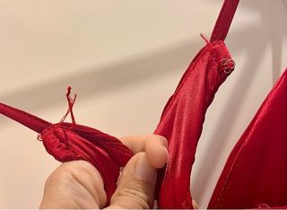 Vestido fiesta rojo con tirantes