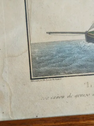 Marcos con grabados náuticos de madera