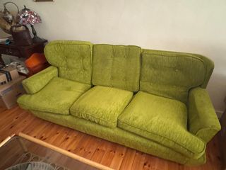 Sofá 3 plazas verde