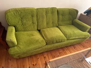 Sofá 3 plazas verde