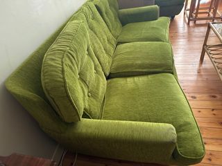 Sofá 3 plazas verde