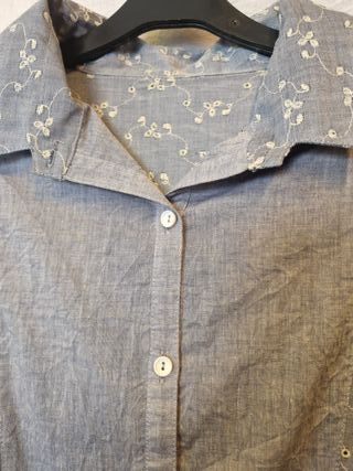 Camisa larga estampada. Vintage