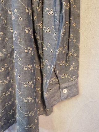 Camisa larga estampada. Vintage