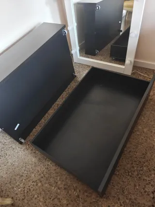 MALM Ikea Bed storage box for bed frame black 200