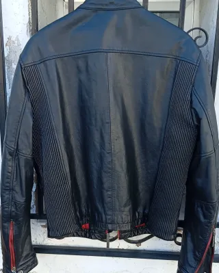 Chaqueta Cuero Vintage Moto Cruiser Hombre