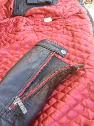 Chaqueta Cuero Vintage Moto Cruiser Hombre