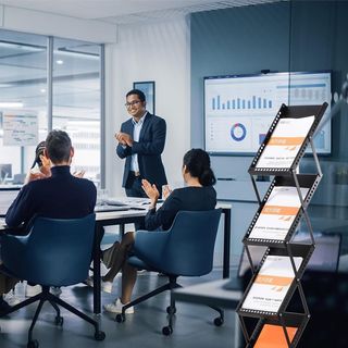 Expositor Revistas Plegable Metal