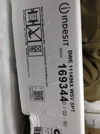 Lavadora Indesit 11kg 1400RPM