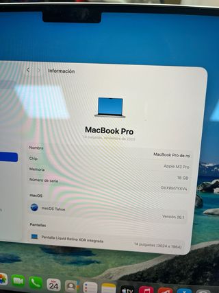 Portátil Apple Macbook Pro Apple M3 Pro#M7YXV4