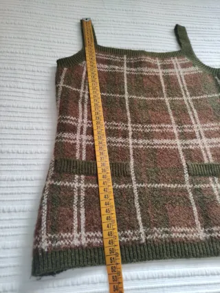 Chaleco de punto Zara cuadros