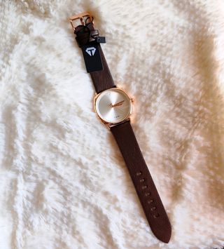 Reloj TOMI elegante unisex marrón y rosa