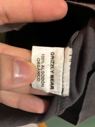 Maglietta Grizzly Grigia in Cotone Riciclato taglia L