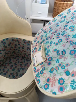 Butaca vintage crema floral