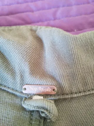 Mono aviador ancho mujer verde militar